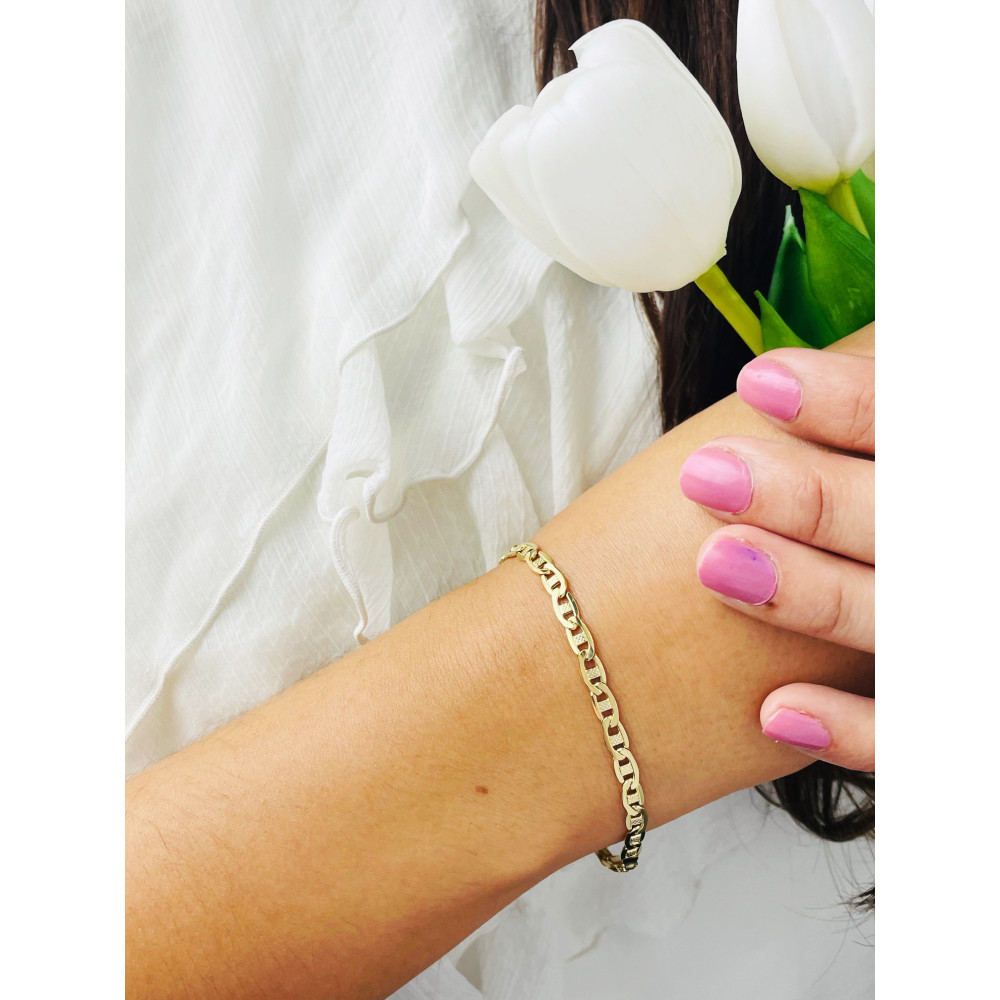 Diamondi Damen Goldarmband Armbänder Marina-Kette 585er 14KT