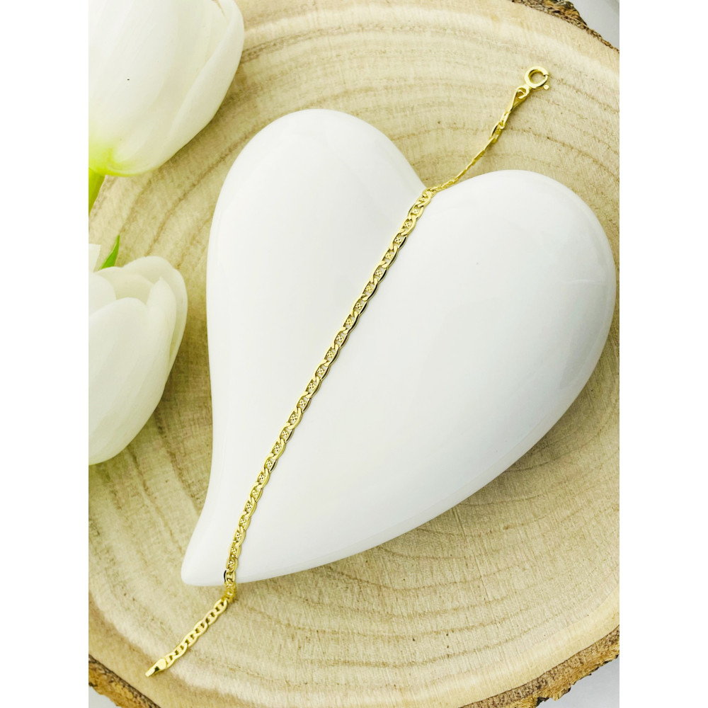 Złota bransoletka Marine frezowana