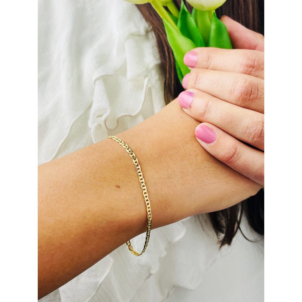 Diamondi Damen Goldarmband Armbänder Marina-Kette 585er 14KT