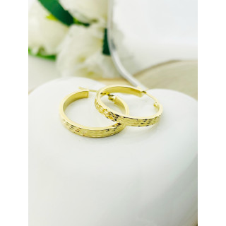 copy of Złote kolczyki kuleczki z cyrkoniami dwukolorowe