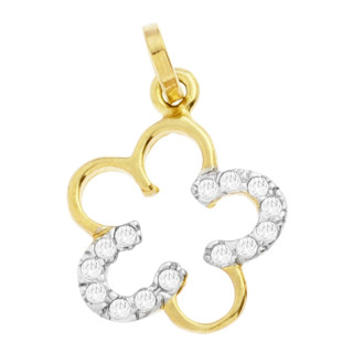 Złota zawieszka wisiorek kwiat