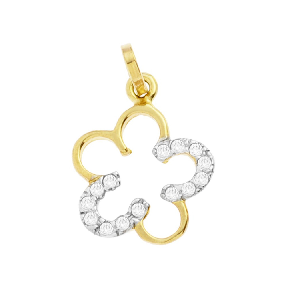 Złota zawieszka wisiorek kwiat