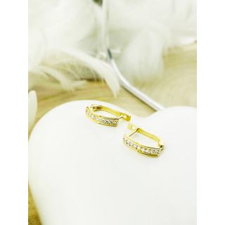 Ohrringe Ohrhänger Ohrstecker Ohrschmuck mit Zirkonia Gelbgold Paar 585er 14KT