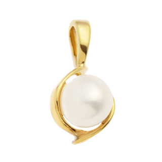 Złota zawieszka wisiorek perła