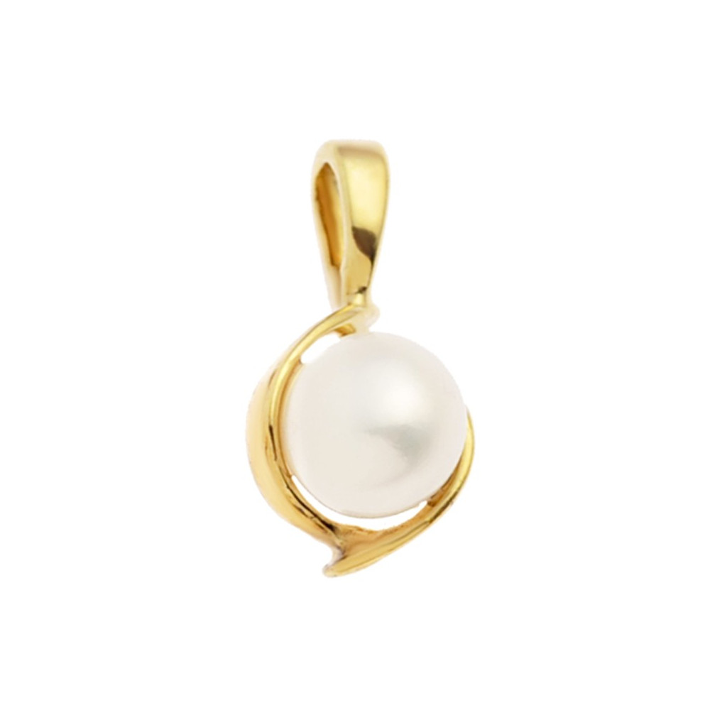 Złota zawieszka wisiorek perła