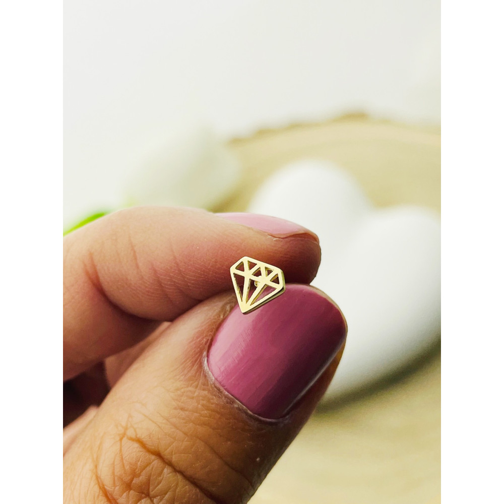 Diamant Creolen Ohrringe Ohrhänger Ohrstecker Ohrschmuck Paar Gelbgold 585er 14KT