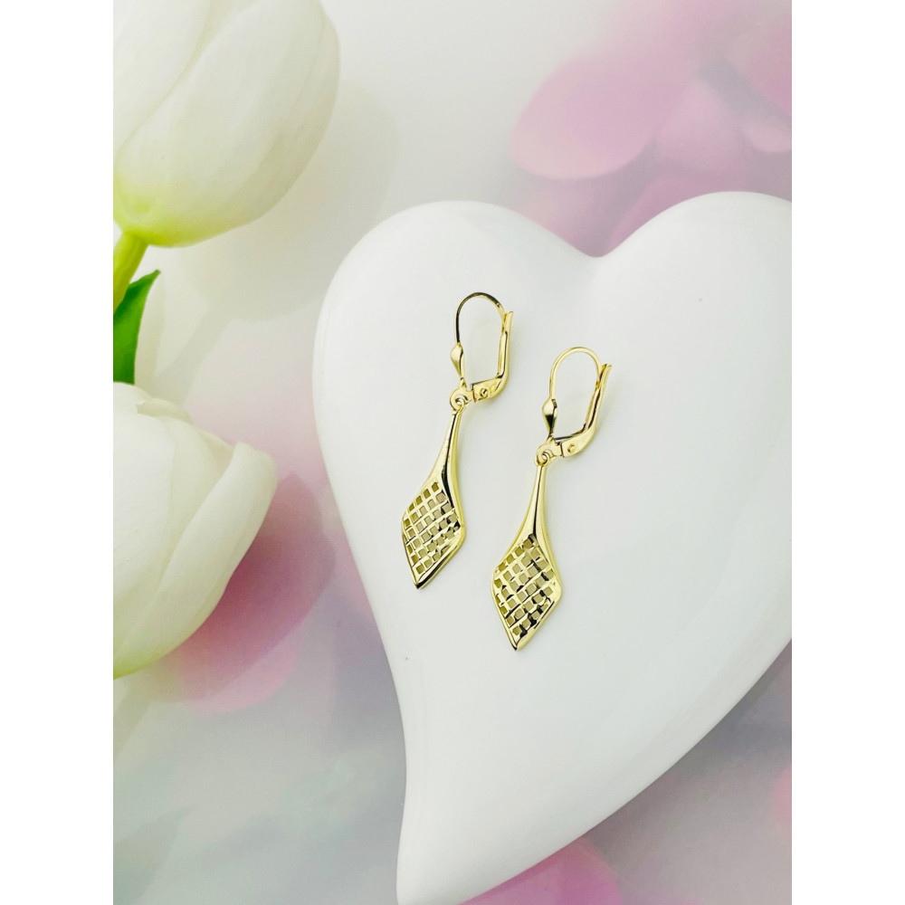 Gold Ohrringe Ohrhänger Ohrstecker Ohrschmuck Paar Gelbgold 585er 14KT