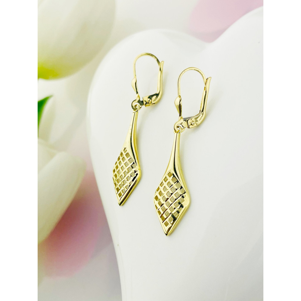 Gold Ohrringe Ohrhänger Ohrstecker Ohrschmuck Paar Gelbgold 585er 14KT