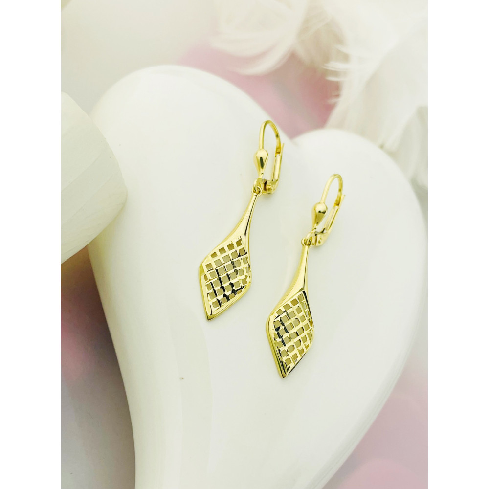 Gold Ohrringe Ohrhänger Ohrstecker Ohrschmuck Paar Gelbgold 585er 14KT