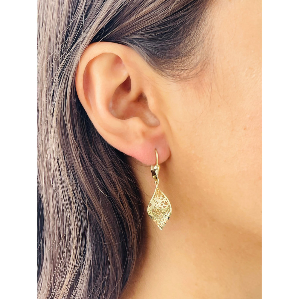 Gold Ohrringe Ohrhänger Ohrstecker Ohrschmuck Paar Gelbgold 585er 14KT