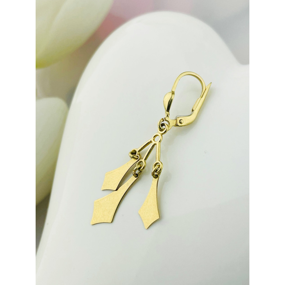 Gold Ohrringe Ohrhänger Ohrstecker Ohrschmuck Paar Gelbgold 585er 14KT