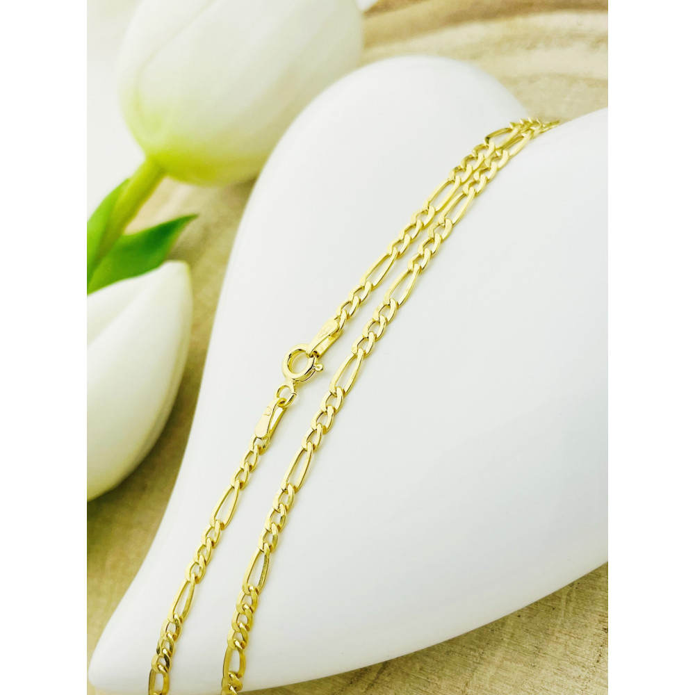 Goldkette Halskette Figarokette Figaro Kette Collier Gold 585er 14KT