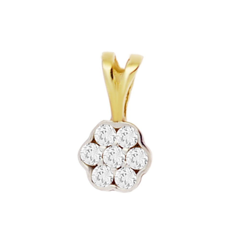 Złota zawieszka wisiorek kwiat