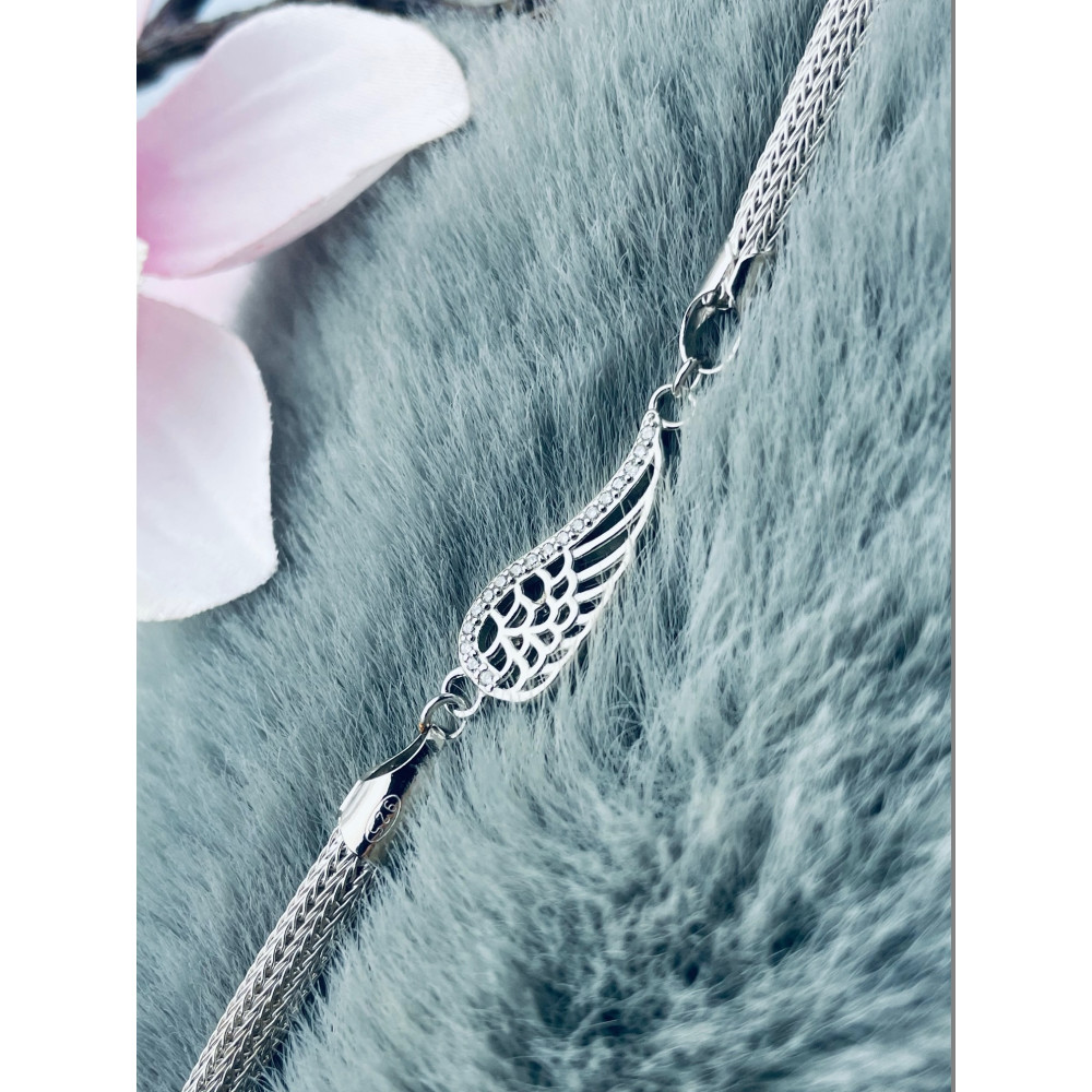 Flügel Armband 925 Silber mit Zirkonia Damen Kinder