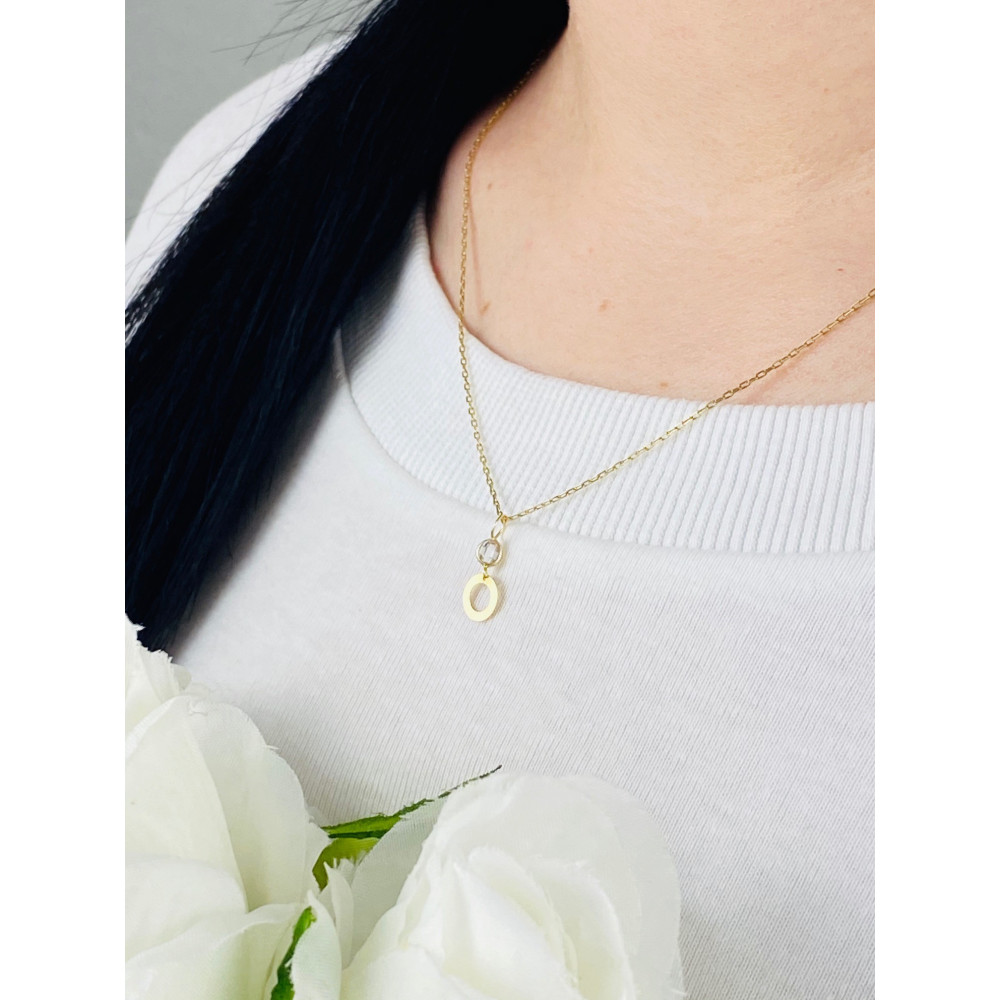 Złota zawieszka wisiorek kółko