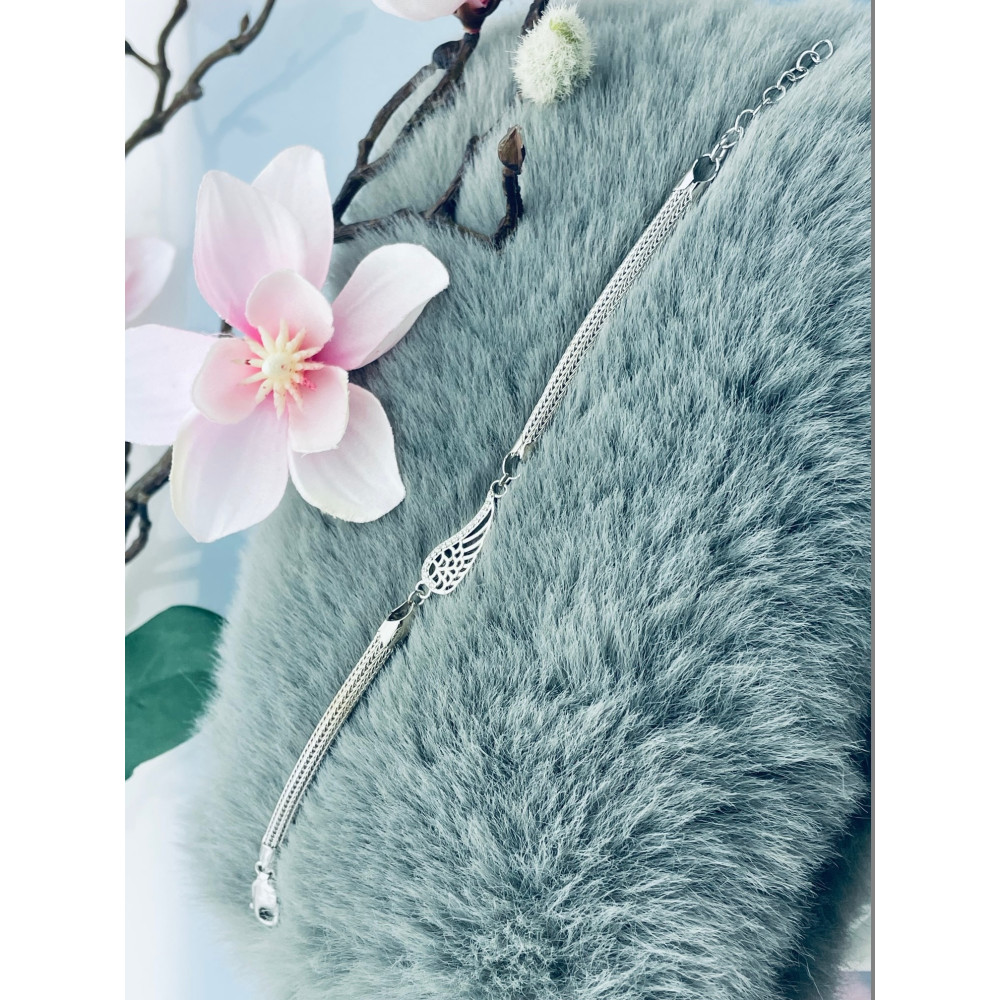 Flügel Armband 925 Silber mit Zirkonia Damen Kinder