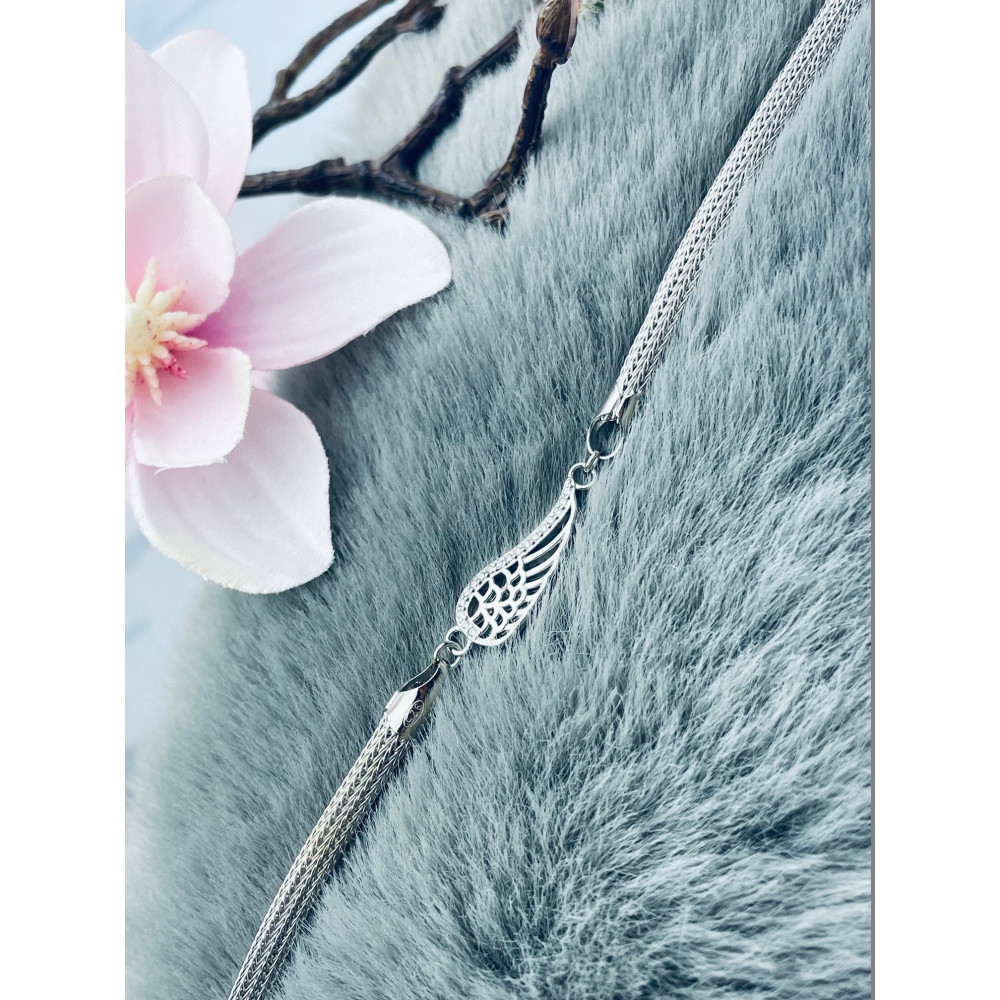 Flügel Armband 925 Silber mit Zirkonia Damen Kinder