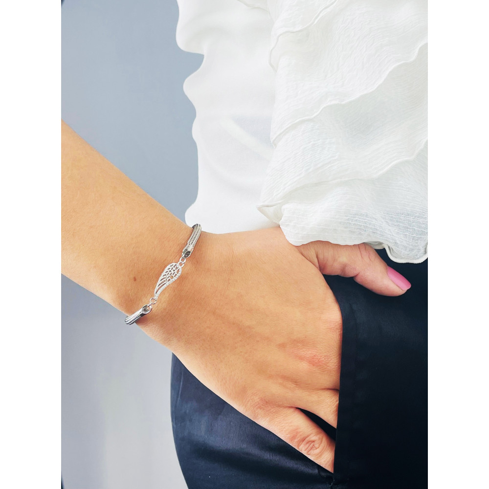 Flügel Armband 925 Silber mit Zirkonia Damen Kinder