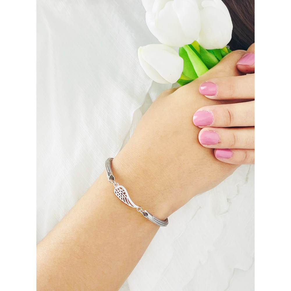 Flügel Armband 925 Silber mit Zirkonia Damen Kinder