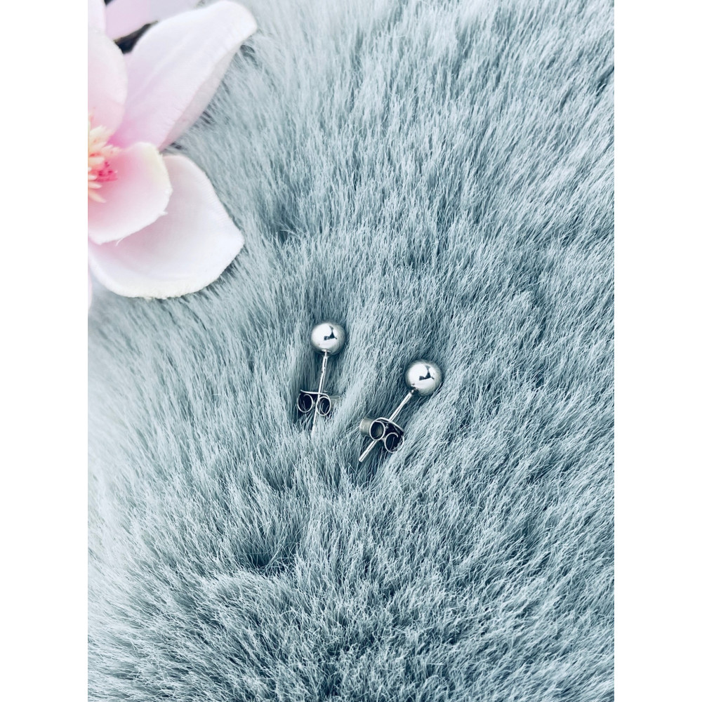 Ball 925 Silber Ohrringe Damen Kinder