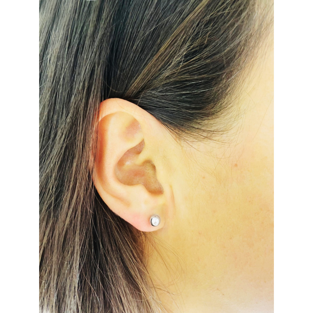 Ball 925 Silber Ohrringe Damen Kinder