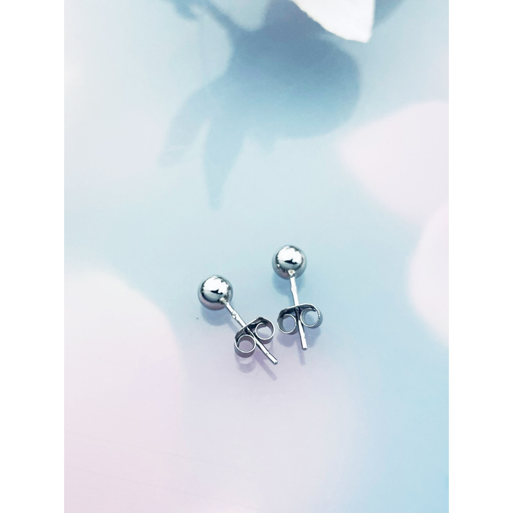 Ball 925 Silber Ohrringe Damen Kinder