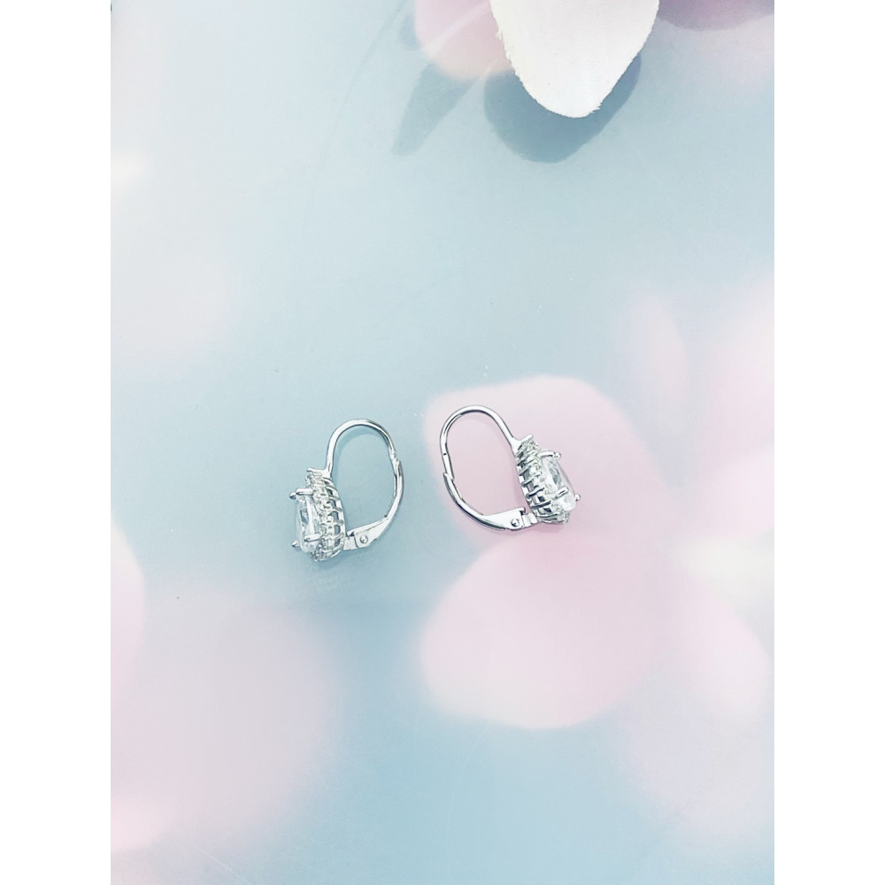 Träne 925 Silber Ohrringe mit Zirkonia