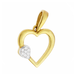 Złota zawieszka wisiorek serce