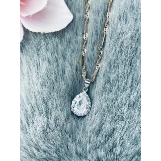 Träne 925 Silber Damen Medaillon Anhänger mit Zirkonia