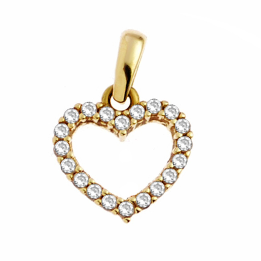 Złota zawieszka wisiorek serce