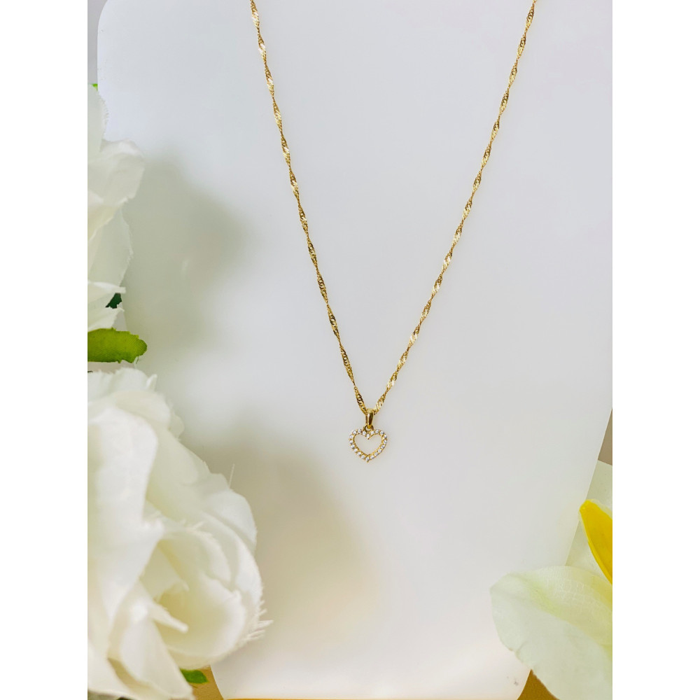 Złota zawieszka wisiorek serce