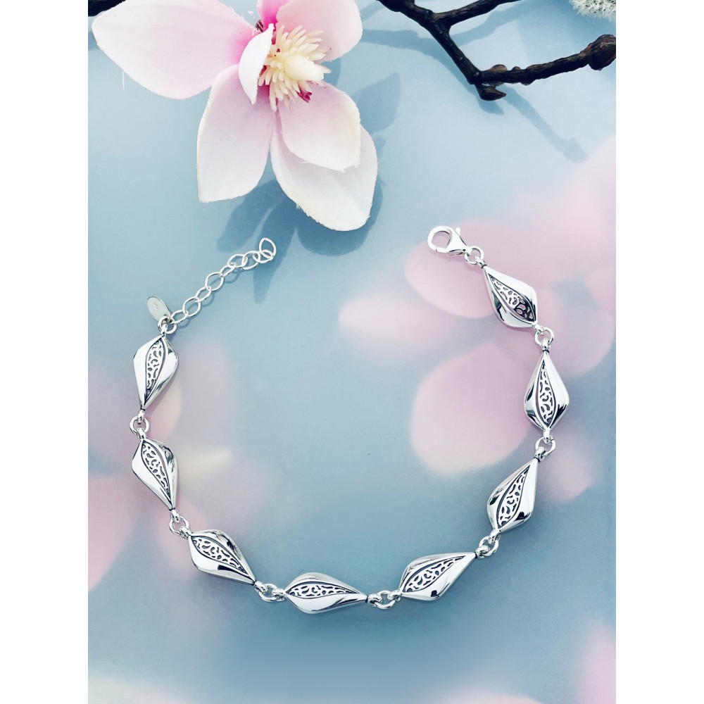 Träne Armband 925 Silber Damen