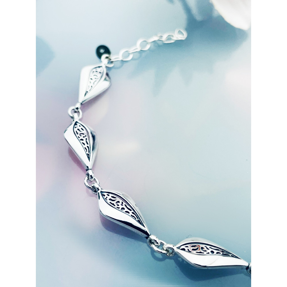 Träne Armband 925 Silber Damen