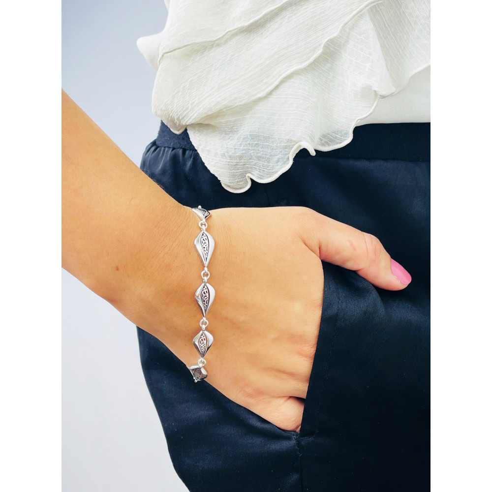 Träne Armband 925 Silber Damen