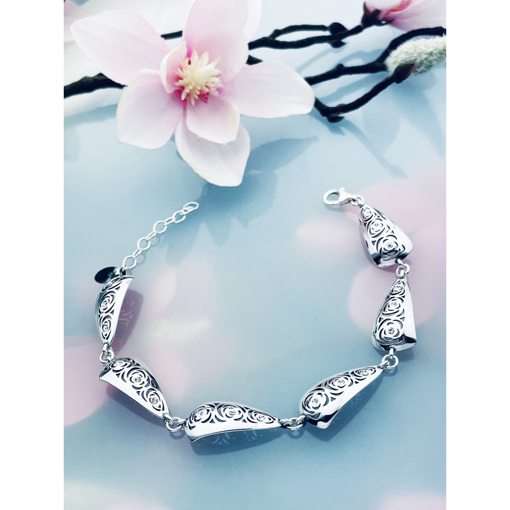 copy of Złota bransoletka celebrytka serce nieskończoność