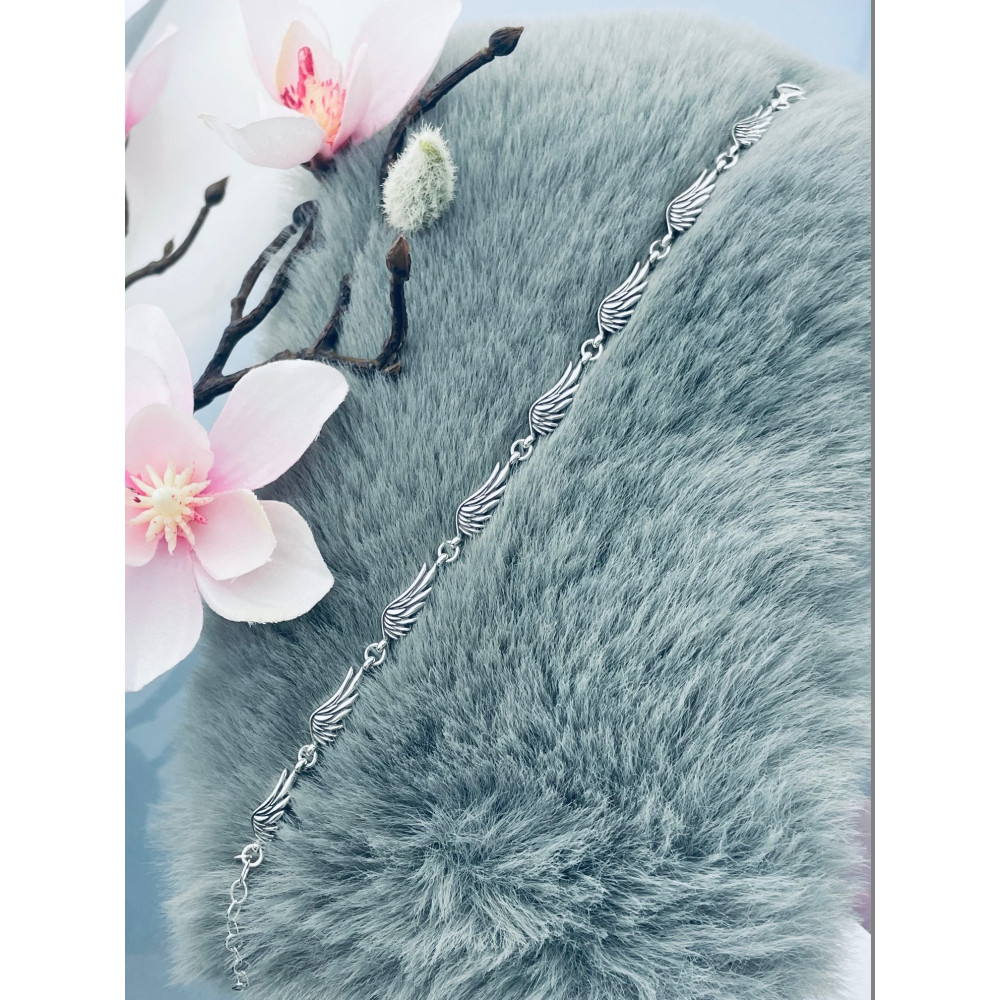 Flügel Armband 925 Silber Damen
