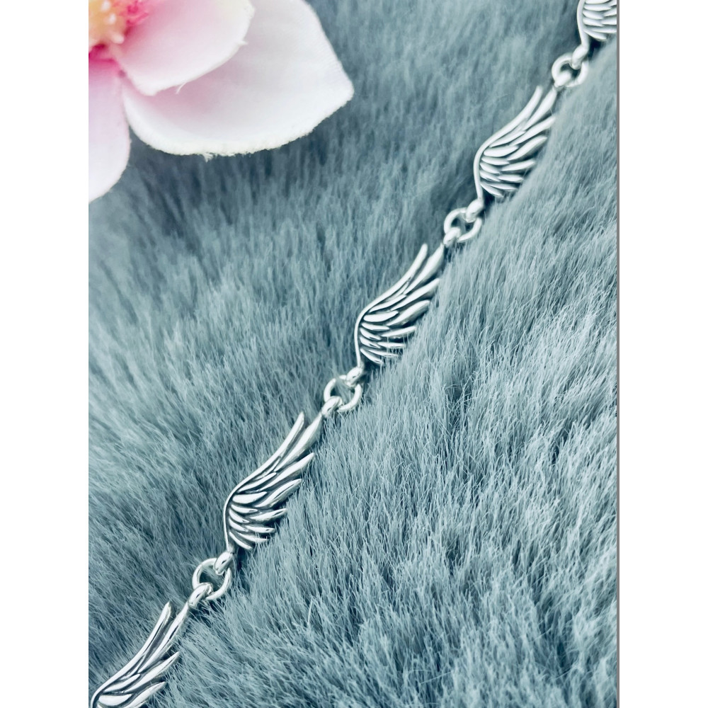 Flügel Armband 925 Silber Damen