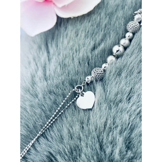 Kugel Herz Stern Armband 925 Silber Damen Kinder