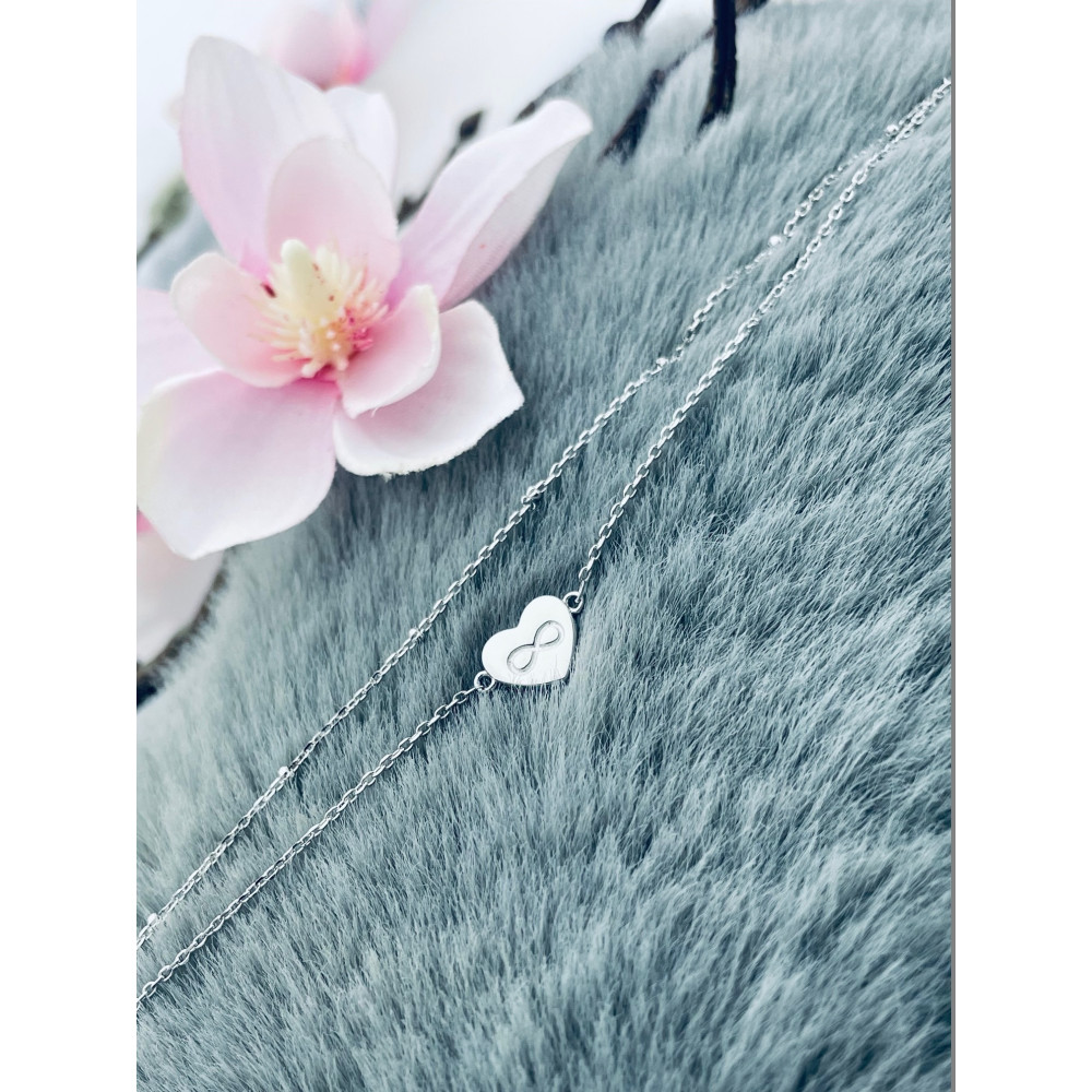 copy of Złota bransoletka celebrytka serce nieskończoność