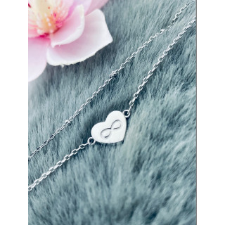 Herz Infinity Armband 925 Silber Damen Kinder