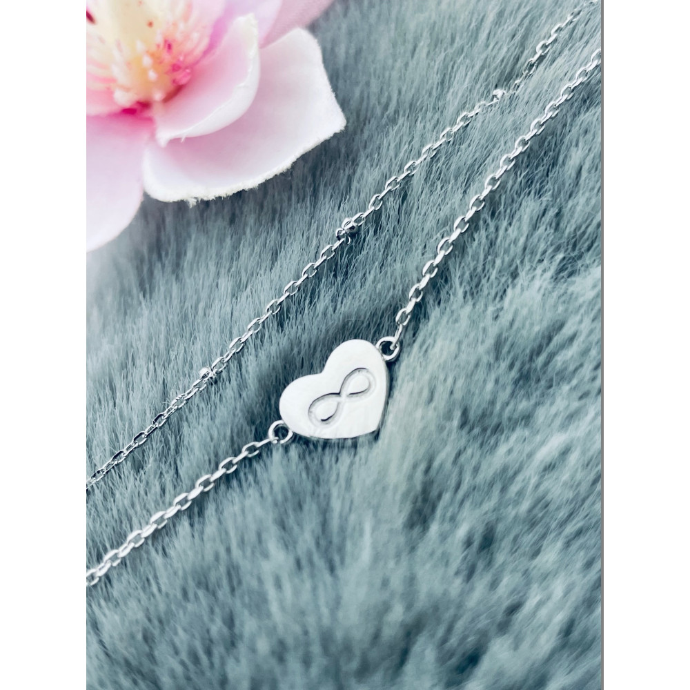 Herz Infinity Armband 925 Silber Damen Kinder