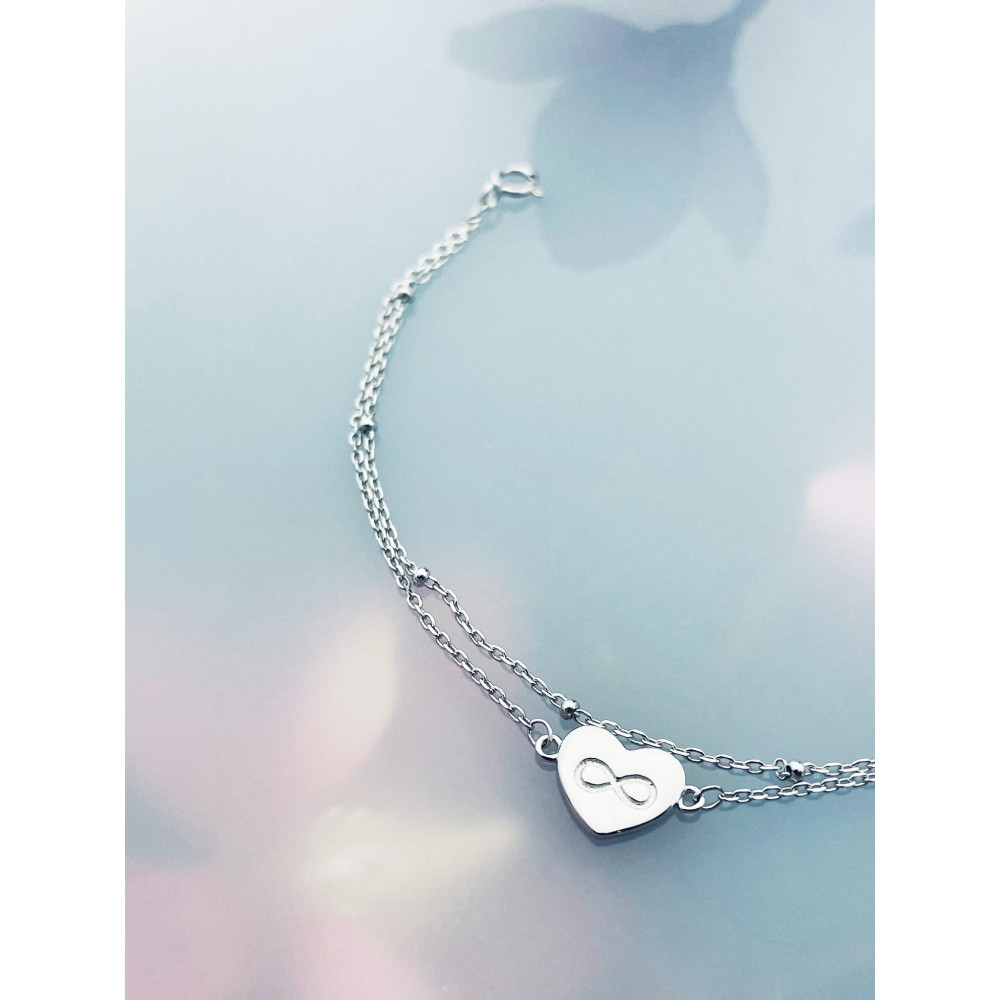 Herz Infinity Armband 925 Silber Damen Kinder
