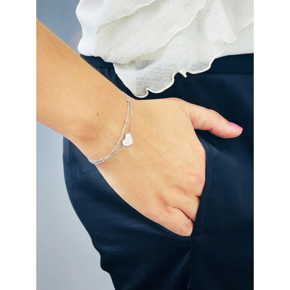 Herz Infinity Armband 925 Silber Damen Kinder