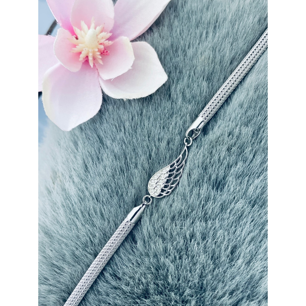 Flügel Armband 925 Silber mit Zirkonia Damen Kinder