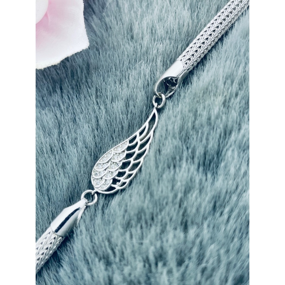 Flügel Armband 925 Silber mit Zirkonia Damen Kinder