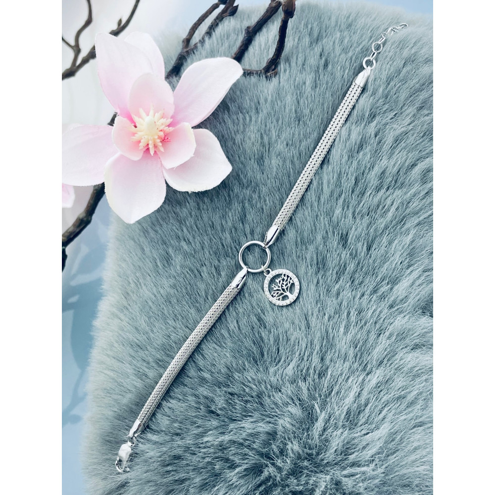 Baum Armband 925 Silber mit Zirkonia Damen Kinder