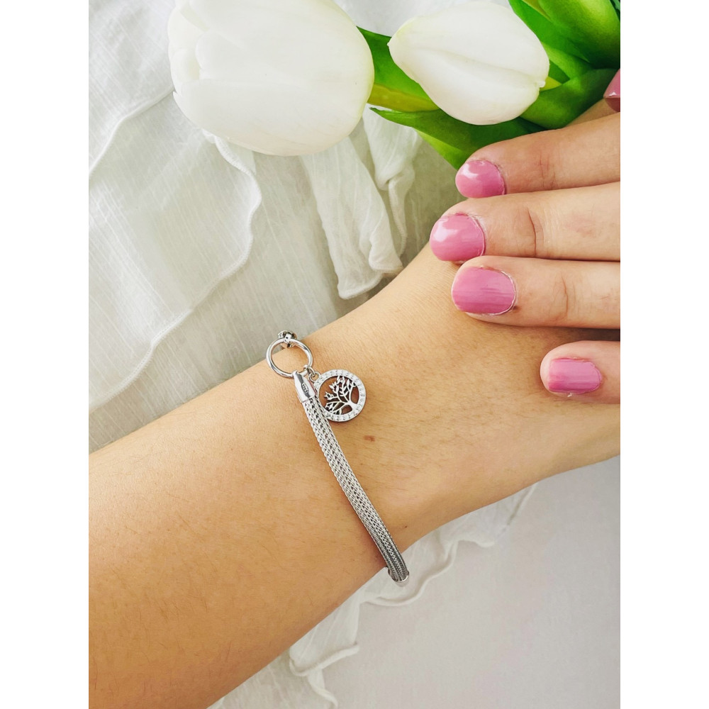 Baum Armband 925 Silber mit Zirkonia Damen Kinder