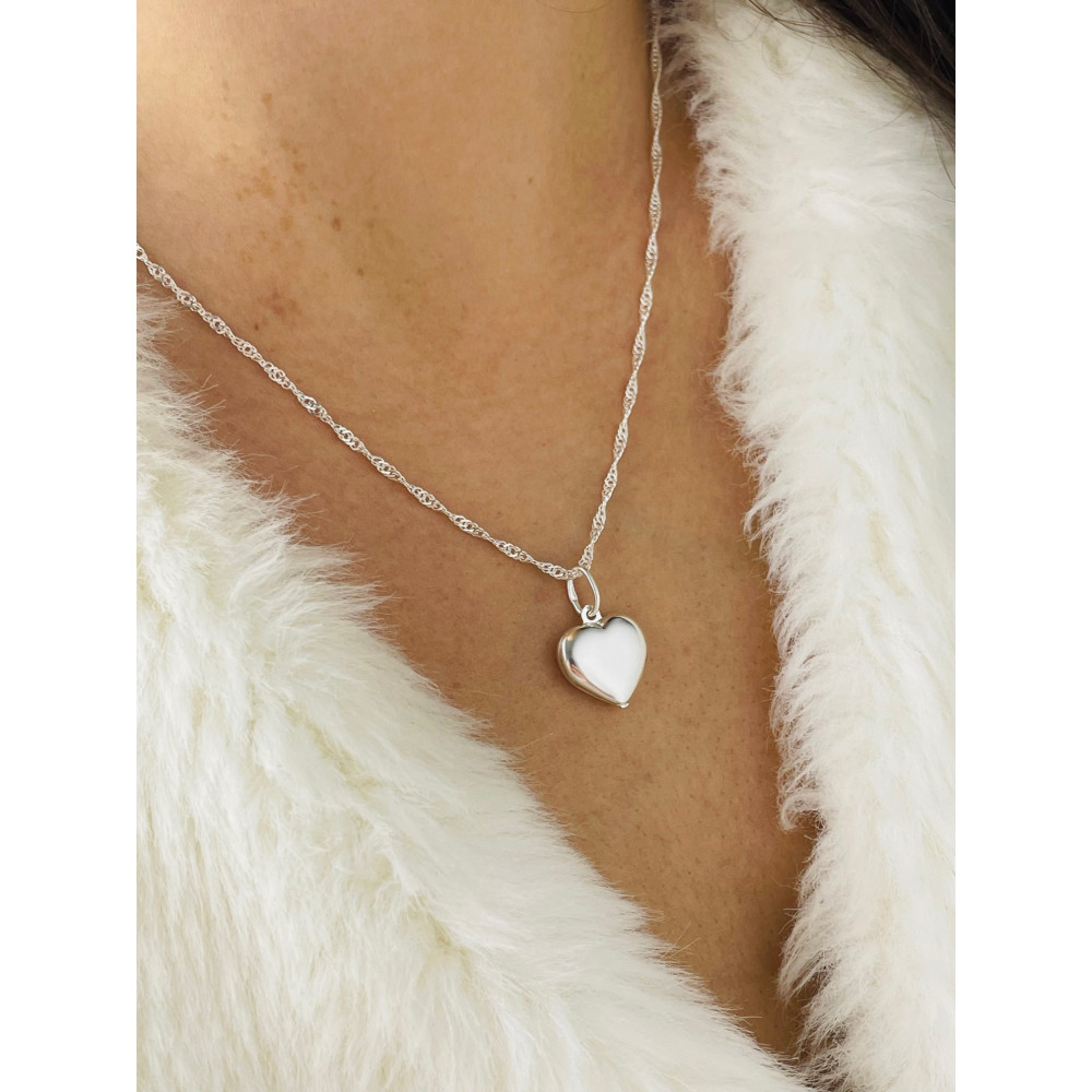 Srebrny wisiorek zawieszka serce serduszko figurka