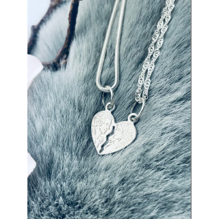 Silber Damen Medaillon Anhänger Herz