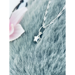 Silber Damen Medaillon Anhänger Stern